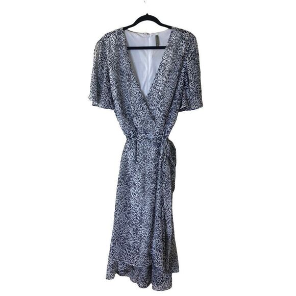 Massini Floral Faux Wrap Dress Sz 1X - Picture 1 of 9